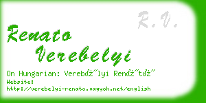 renato verebelyi business card